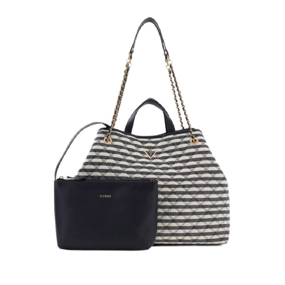 GUESS GIULLY II LARGE 2 IN 1 TOTE ΤΣΑΝΤΑ ΓΥΝΑΙΚΕΙΑ NAVY