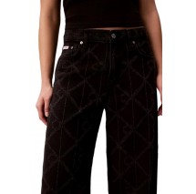 CALVIN KLEIN JEANS LOW RISE BAGGY CK WORN BLACK ΠΑΝΤΕΛΟΝΙ ΤΖΙΝ ΓΥΝΑΙΚΕΙΟ DENIM BLACK