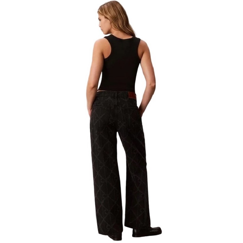 CALVIN KLEIN JEANS LOW RISE BAGGY CK WORN BLACK ΠΑΝΤΕΛΟΝΙ ΤΖΙΝ ΓΥΝΑΙΚΕΙΟ DENIM BLACK