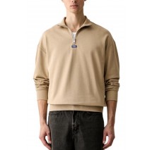 HUGO BOSS NEELER JERSEY SWEATSHIRT ΜΠΛΟΥΖΑ ΦΟΥΤΕΡ ΑΝΔΡΙΚΗ BEIGE