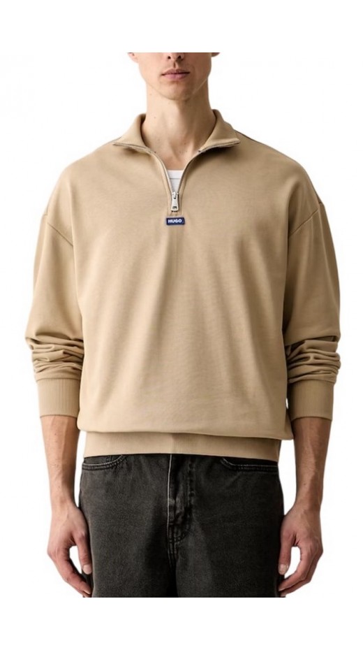 HUGO BOSS NEELER JERSEY SWEATSHIRT ΜΠΛΟΥΖΑ ΦΟΥΤΕΡ ΑΝΔΡΙΚΗ BEIGE