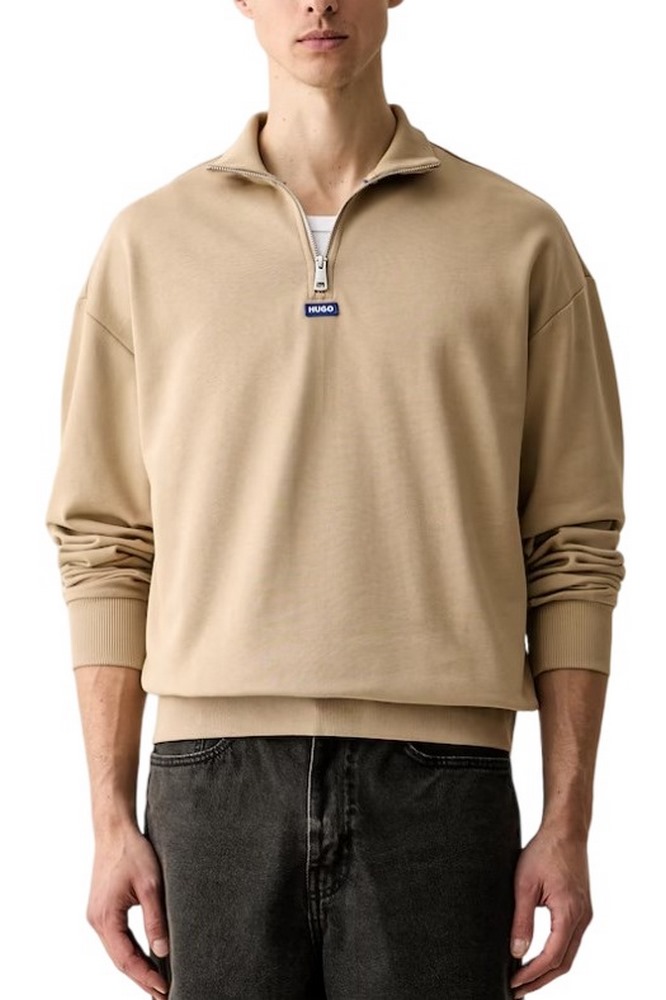 HUGO BOSS NEELER JERSEY SWEATSHIRT ΜΠΛΟΥΖΑ ΦΟΥΤΕΡ ΑΝΔΡΙΚΗ BEIGE