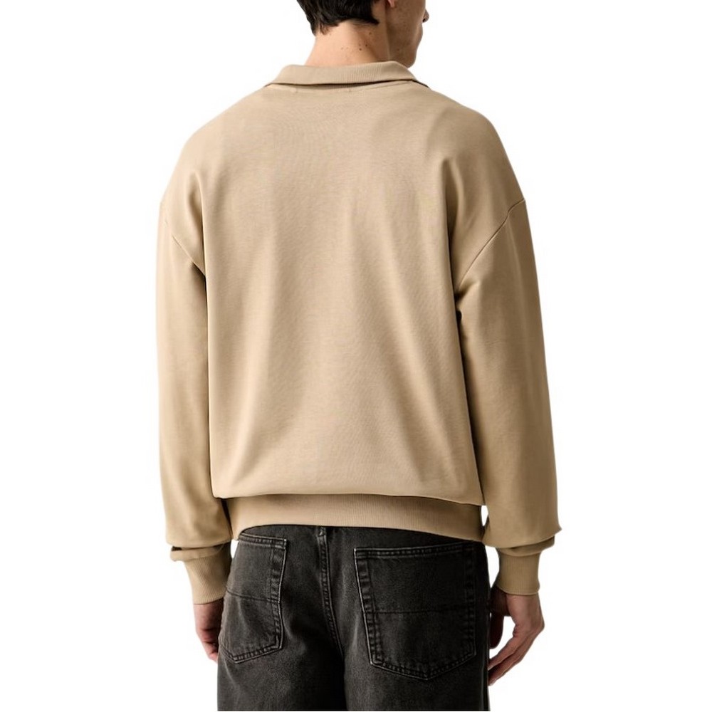 HUGO BOSS NEELER JERSEY SWEATSHIRT ΜΠΛΟΥΖΑ ΦΟΥΤΕΡ ΑΝΔΡΙΚΗ BEIGE