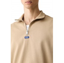 HUGO BOSS NEELER JERSEY SWEATSHIRT ΜΠΛΟΥΖΑ ΦΟΥΤΕΡ ΑΝΔΡΙΚΗ BEIGE