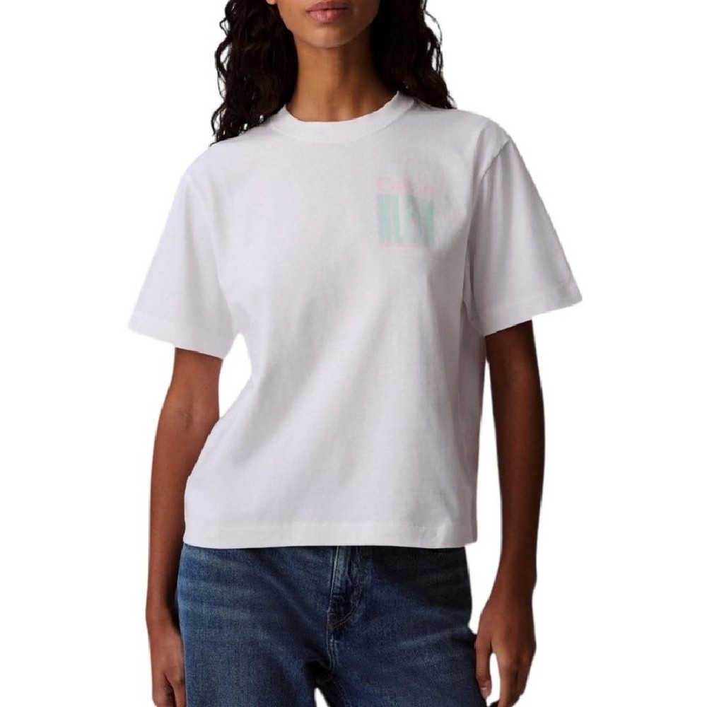CALVIN KLEIN JEANS SS BOXY FIT TEE T-SHIRT ΜΠΛΟΥΖΑ ΓΥΝΑΙΚΕΙΑ WHITE