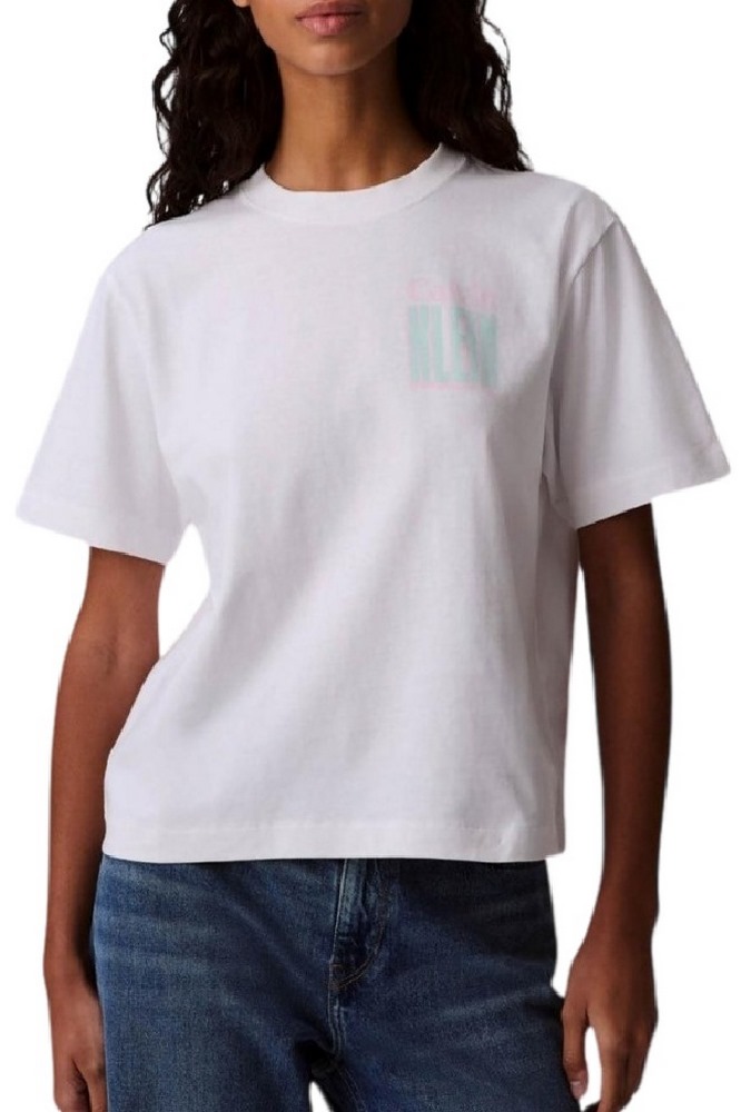 CALVIN KLEIN JEANS SS BOXY FIT TEE T-SHIRT ΜΠΛΟΥΖΑ ΓΥΝΑΙΚΕΙΑ WHITE