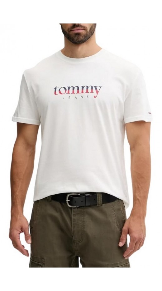 TOMMY JEANS  REG DNA TEE EXT T-SHIRT ΜΠΛΟΥΖΑ ΑΝΔΡΙΚΗ WHITE