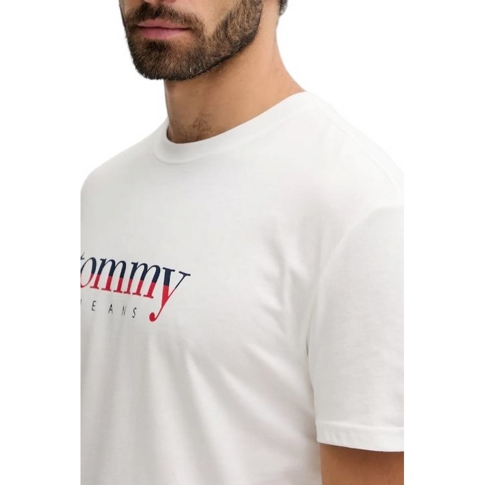 TOMMY JEANS  REG DNA TEE EXT T-SHIRT ΜΠΛΟΥΖΑ ΑΝΔΡΙΚΗ WHITE