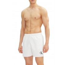 CALVIN KLEIN JEANS MEDIUM DRAWSTRING ΜΑΓΙΟ ΑΝΔΡΙΚΟ WHITE