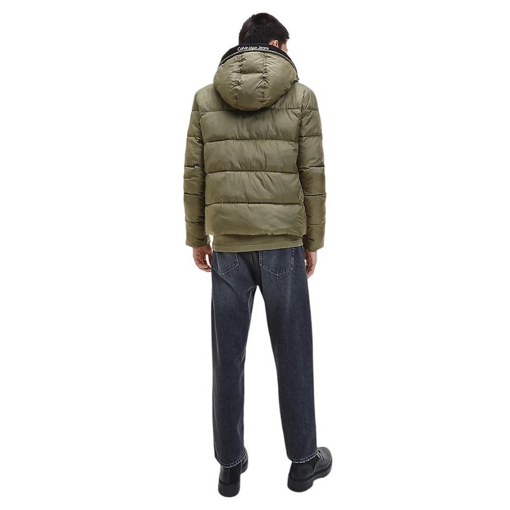 CALVIN KLEIN JEANS LOGO TAPE LW PADDED JACKET ΜΠΟΥΦΑΝ ΑΝΔΡΙΚΟ OLIVE