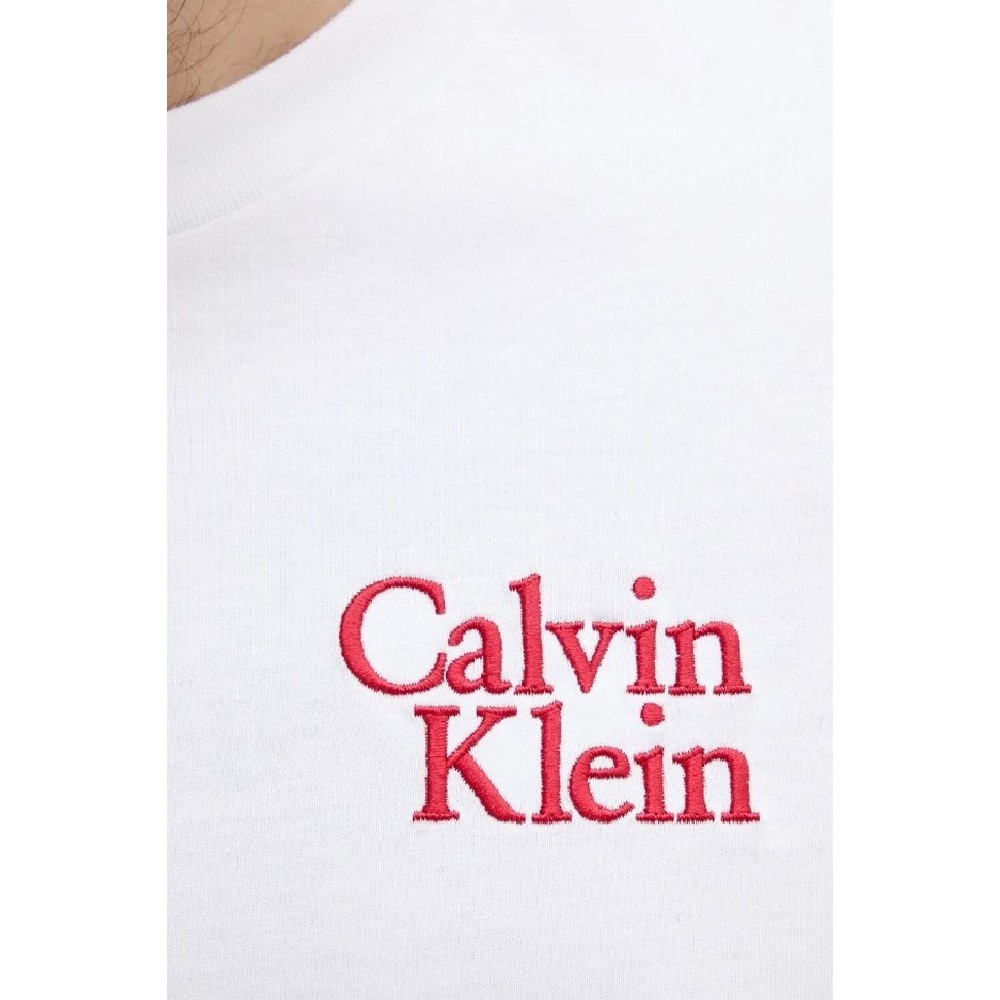 CALVIN KLEIN JEANS CLVN RSRT SCR T-SHIRT ΜΠΛΟΥΖΑ ΑΝΔΡΙΚΗ BRIGHT WHITE
