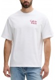 CALVIN KLEIN JEANS CLVN RSRT SCR T-SHIRT ΜΠΛΟΥΖΑ ΑΝΔΡΙΚΗ BRIGHT WHITE