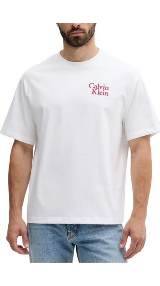 CALVIN KLEIN JEANS CLVN RSRT SCR T-SHIRT ΜΠΛΟΥΖΑ ΑΝΔΡΙΚΗ BRIGHT WHITE