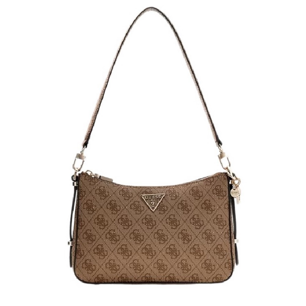 GUESS ECO ERICA TOP ZIP SHOULDER BAG ΤΣΑΝΤΑ ΓΥΝΑΙΚΕΙΑ LATTE
