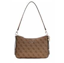 GUESS ECO ERICA TOP ZIP SHOULDER BAG ΤΣΑΝΤΑ ΓΥΝΑΙΚΕΙΑ LATTE