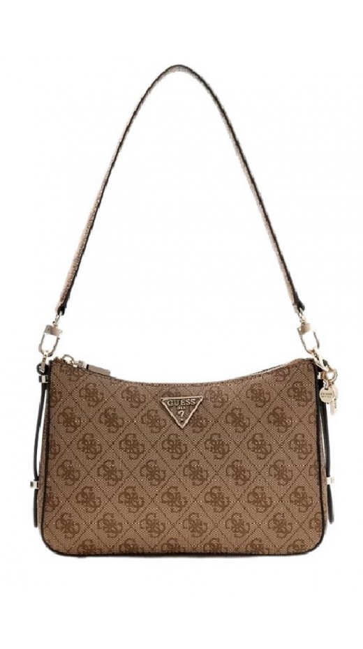 GUESS ECO ERICA TOP ZIP SHOULDER BAG ΤΣΑΝΤΑ ΓΥΝΑΙΚΕΙΑ LATTE