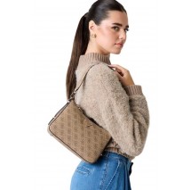 GUESS ECO ERICA TOP ZIP SHOULDER BAG ΤΣΑΝΤΑ ΓΥΝΑΙΚΕΙΑ LATTE