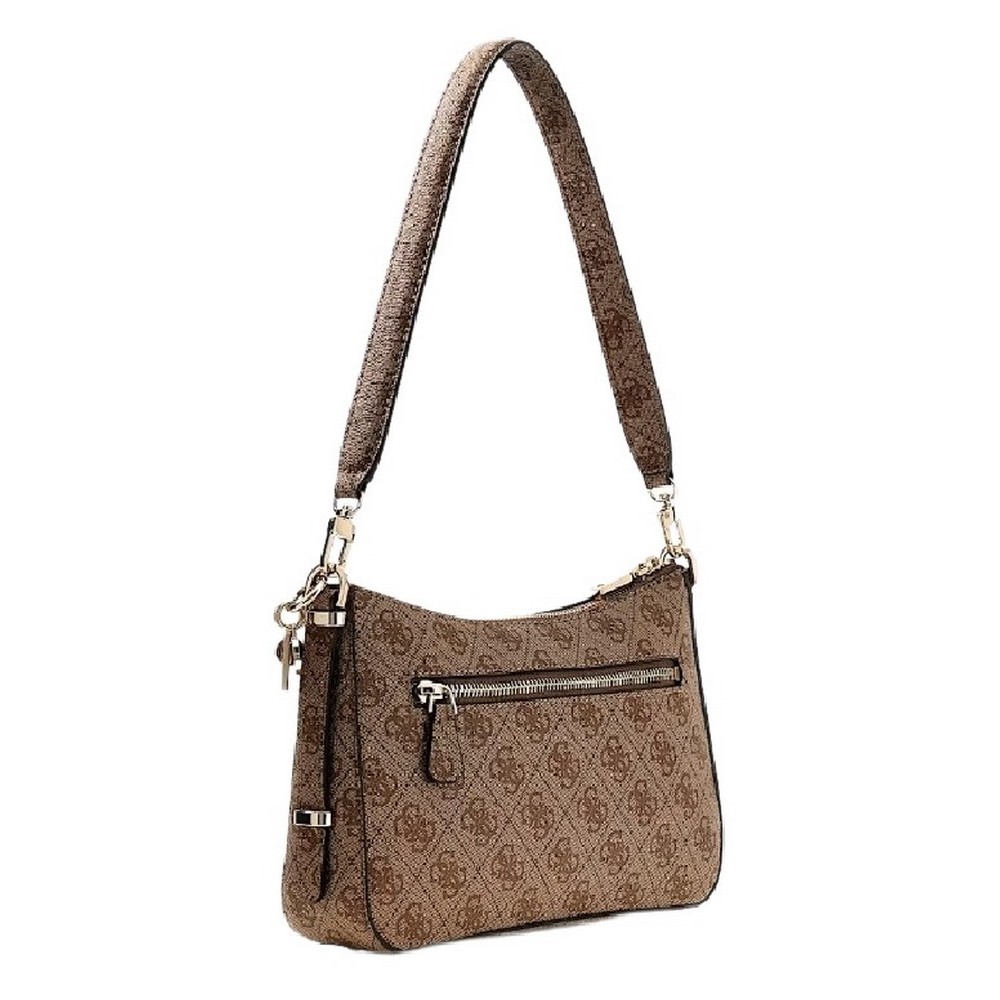 GUESS ECO ERICA TOP ZIP SHOULDER BAG ΤΣΑΝΤΑ ΓΥΝΑΙΚΕΙΑ LATTE