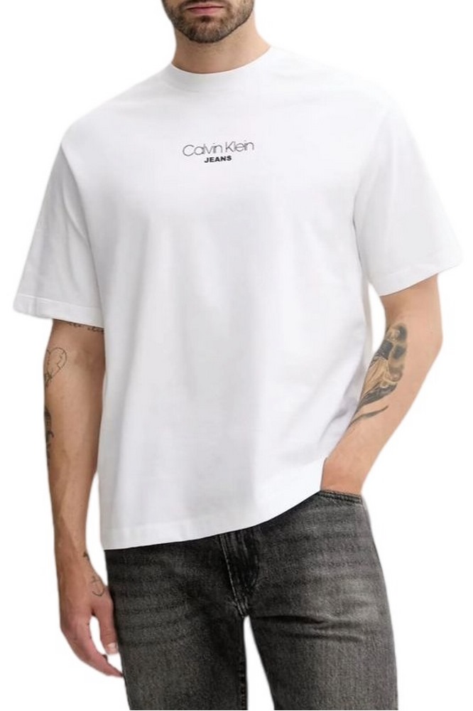 CALVIN KLEIN JEANS RLXD FIT GRAPHIC TEE T-SHIRT ΜΠΛΟΥΖΑ ΑΝΔΡΙΚΗ BRIGHT WHITE