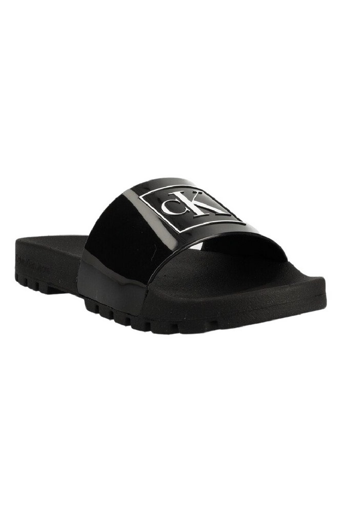 CALVIN KLEIN JEANS TRUCK SLIDE MONOGRAM RUBBER W ΠΑΝΤΟΦΛΑ ΓΥΝΑΙΚΕΙΑ BLACK