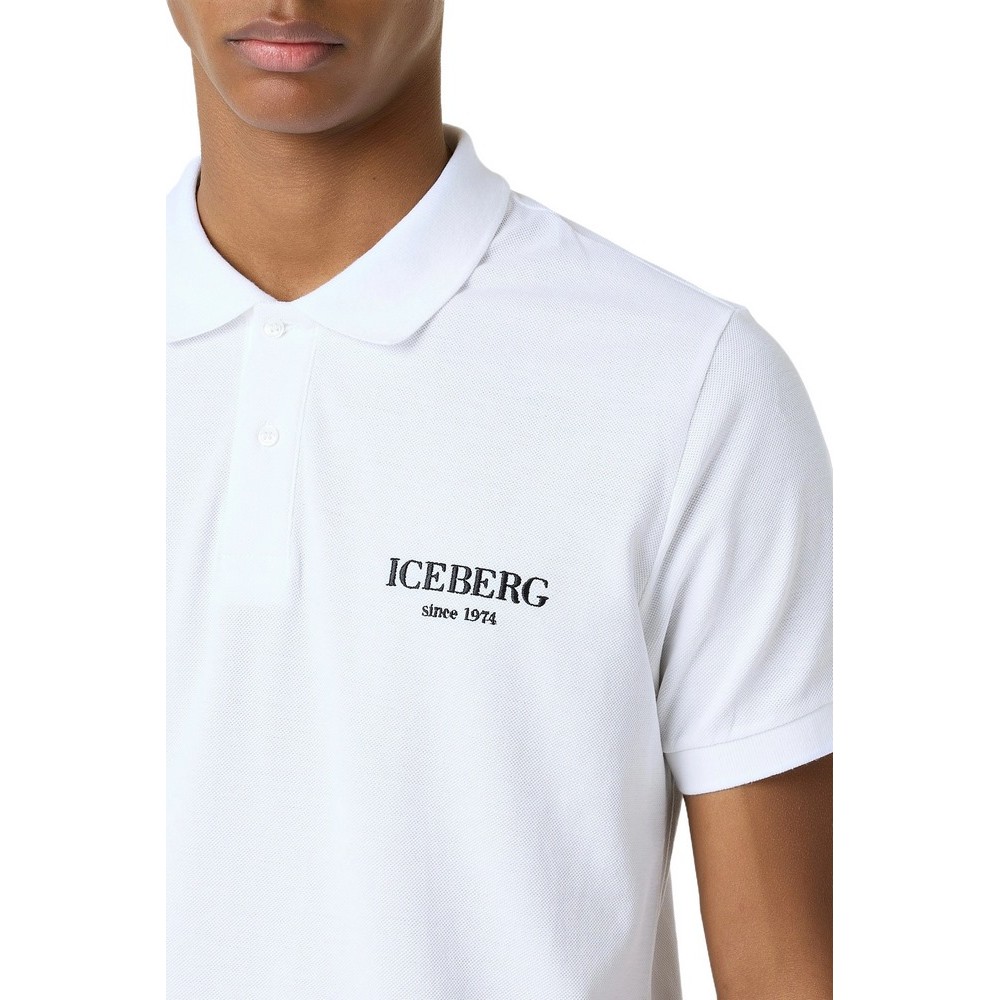 ICEBERG T-SHIRT ΜΠΛΟΥΖΑ POLO ΑΝΔΡΙΚΗ WHITE