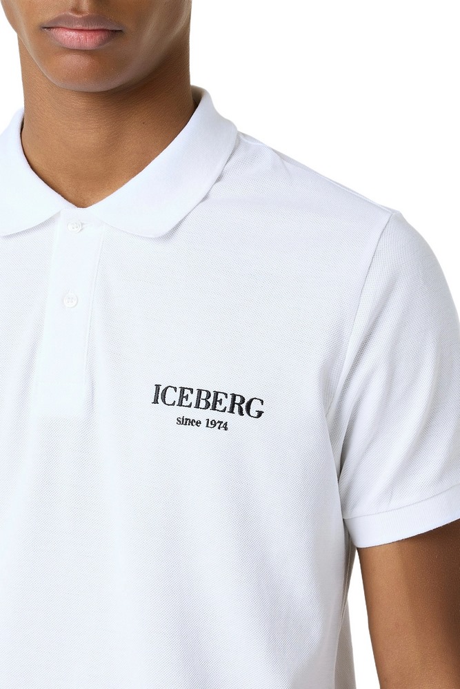 ICEBERG T-SHIRT ΜΠΛΟΥΖΑ POLO ΑΝΔΡΙΚΗ WHITE