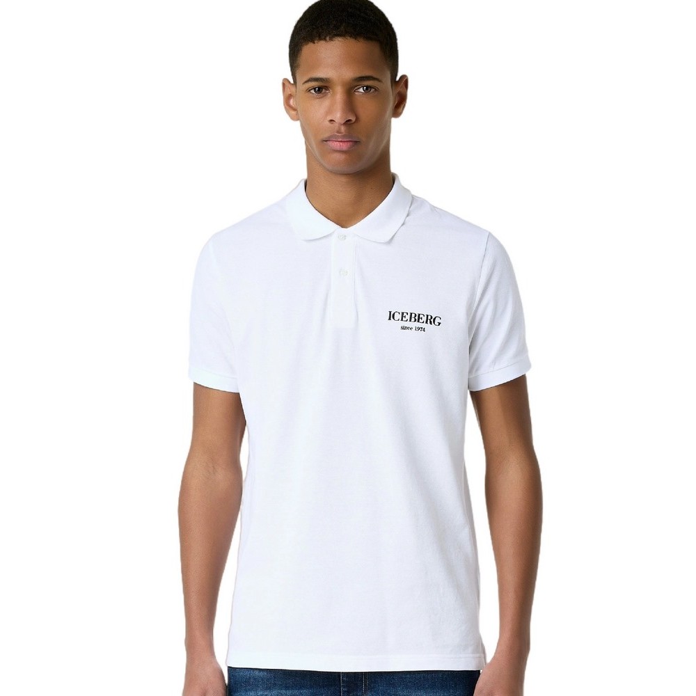 ICEBERG T-SHIRT ΜΠΛΟΥΖΑ POLO ΑΝΔΡΙΚΗ WHITE