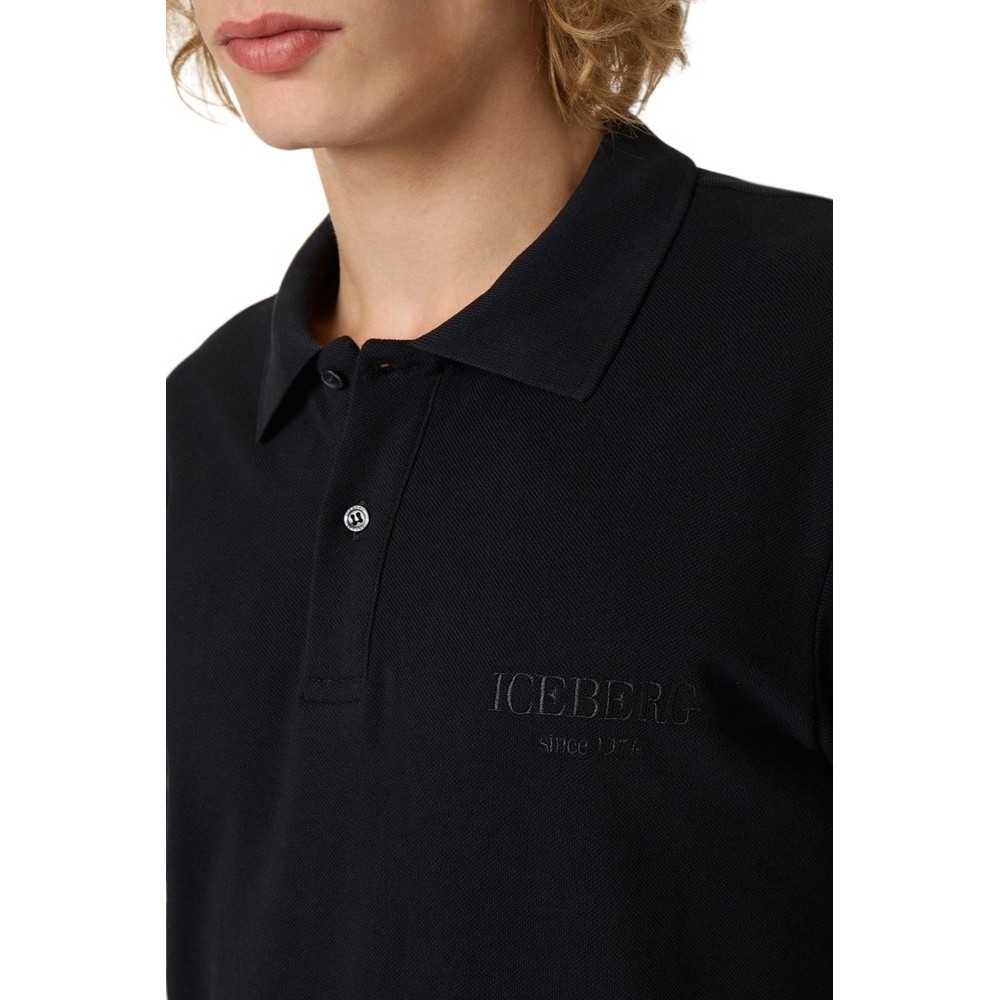 ICEBERG T-SHIRT ΜΠΛΟΥΖΑ POLO ΑΝΔΡΙΚΗ BLACK