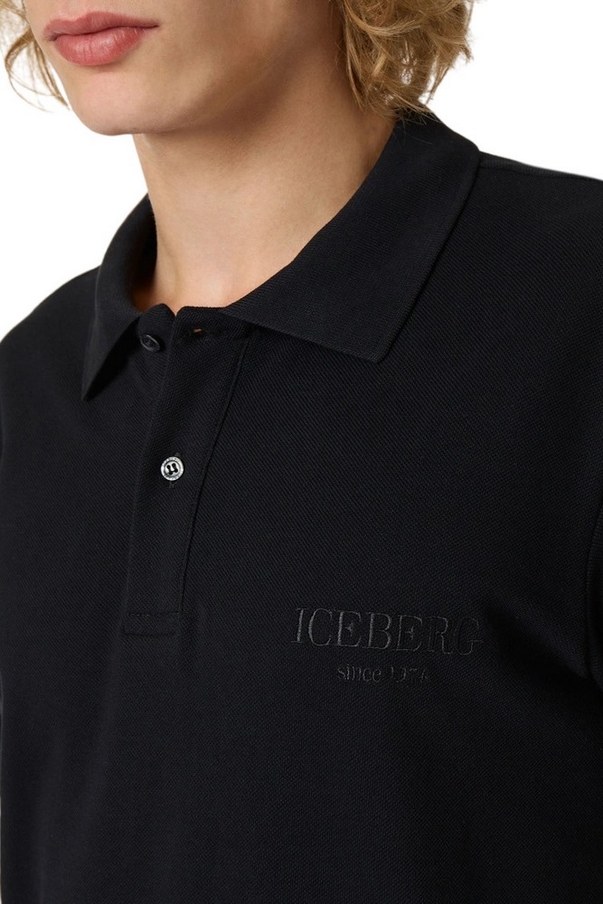 ICEBERG T-SHIRT ΜΠΛΟΥΖΑ POLO ΑΝΔΡΙΚΗ BLACK