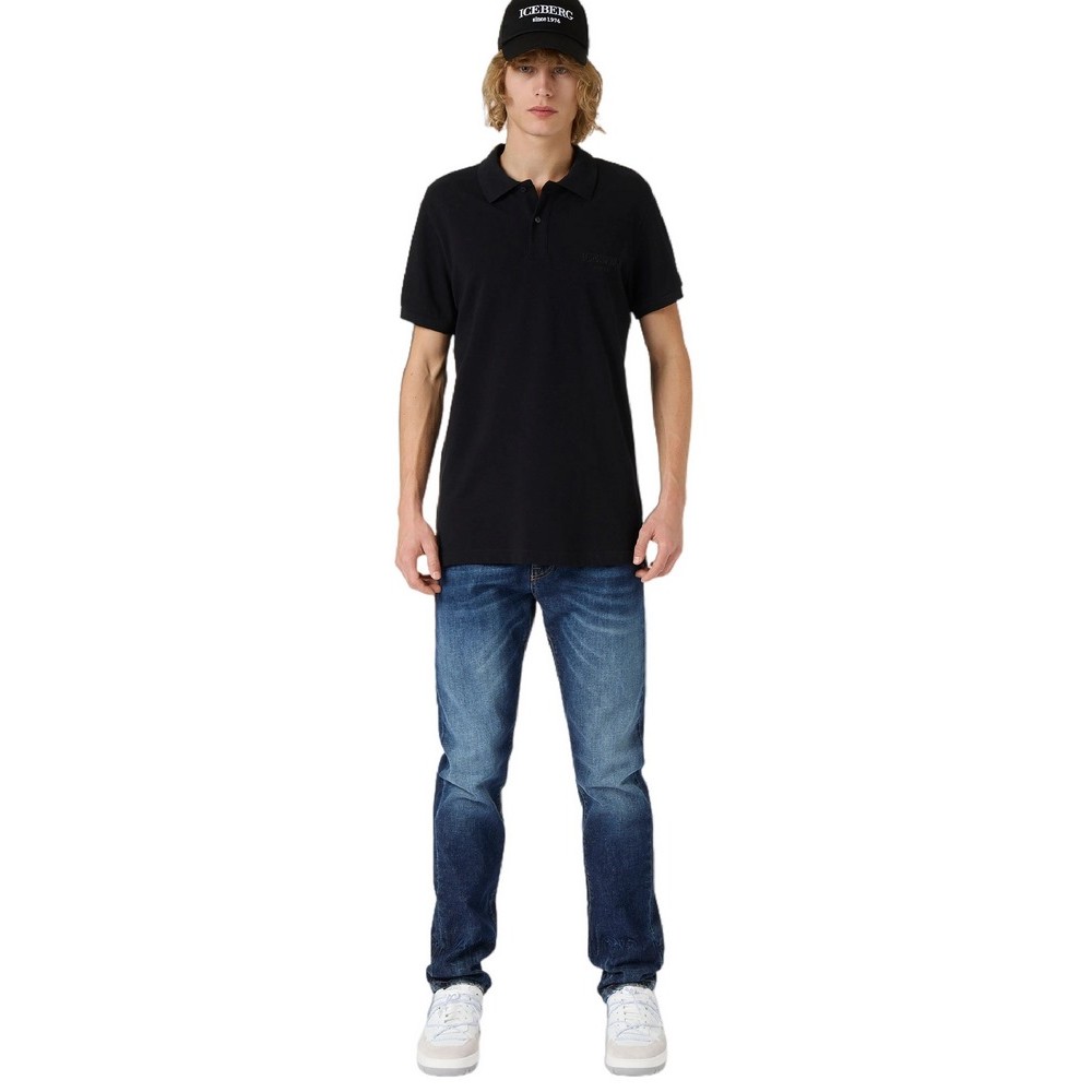 ICEBERG T-SHIRT ΜΠΛΟΥΖΑ POLO ΑΝΔΡΙΚΗ BLACK