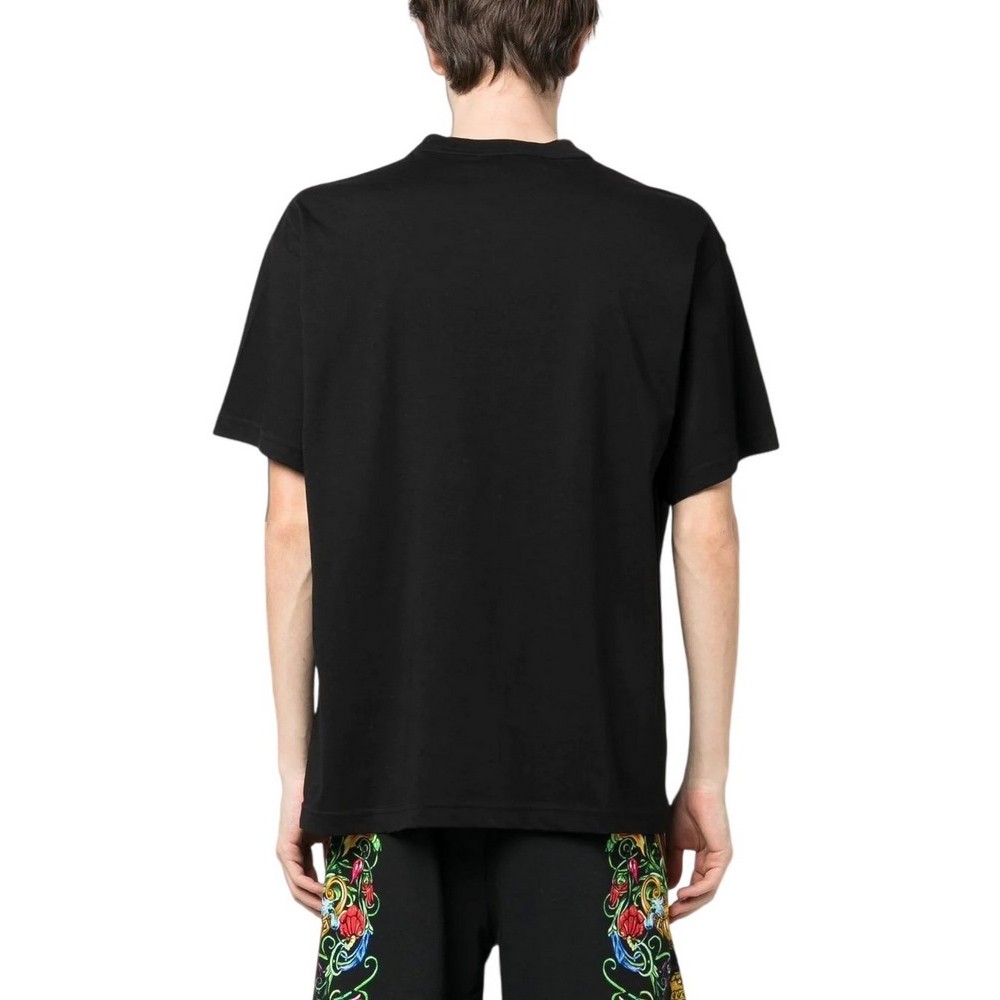 VERSACE JEANS COUTURE NEW VEMBLEM PLT SM COTTON JERSEY T-SHIRT ΑΝΔΡΙΚΟ BLACK