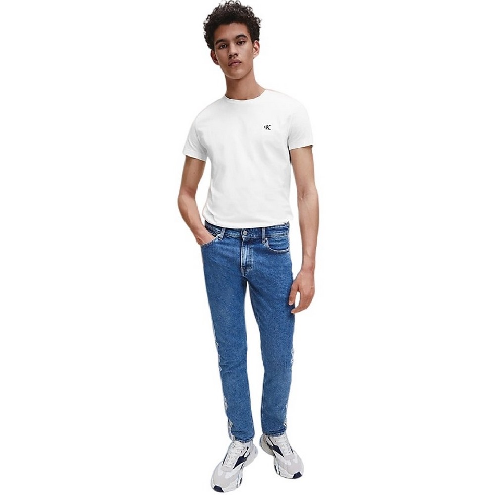 CALVIN KLEIN JEANS CK ESSENTIAL SLIM TEE T-SHIRT ΑΝΔΡΙΚΟ WHITE