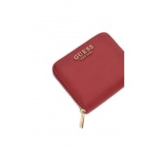 GUESS LAUREL II SLG SMALL ZIP AROUND ΠΟΡΤΟΦΟΛΙ ΓΥΝΑΙΚΕΙΟ DARK RED