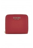 GUESS LAUREL II SLG SMALL ZIP AROUND ΠΟΡΤΟΦΟΛΙ ΓΥΝΑΙΚΕΙΟ DARK RED