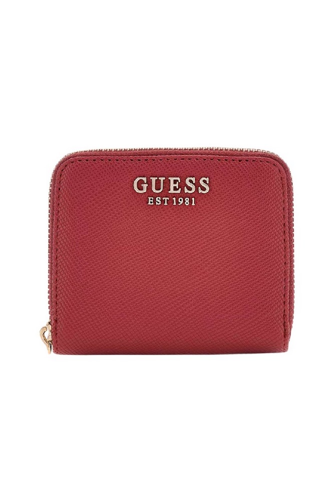 GUESS LAUREL II SLG SMALL ZIP AROUND ΠΟΡΤΟΦΟΛΙ ΓΥΝΑΙΚΕΙΟ DARK RED