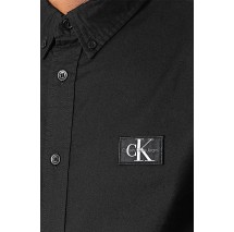 CALVIN KLEIN JEANS SHRUNKEN BADGE SHIRT ΠΟΥΚΑΜΙΣΟ ΑΝΔΡΙΚΟ BLACK