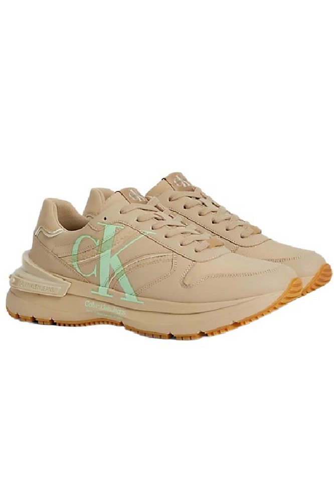 CALVIN KLEIN JEANS CHUNKY RUNNER OVERSIZED BRAND ΠΑΠΟΥΤΣΙ ΑΝΔΡΙΚΟ BEIGE