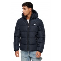 SUPERDRY HOODED SPORTS JACKET ΜΠΟΥΦΑΝ ΑΝΔΡΙΚΟ DEEP NAVY