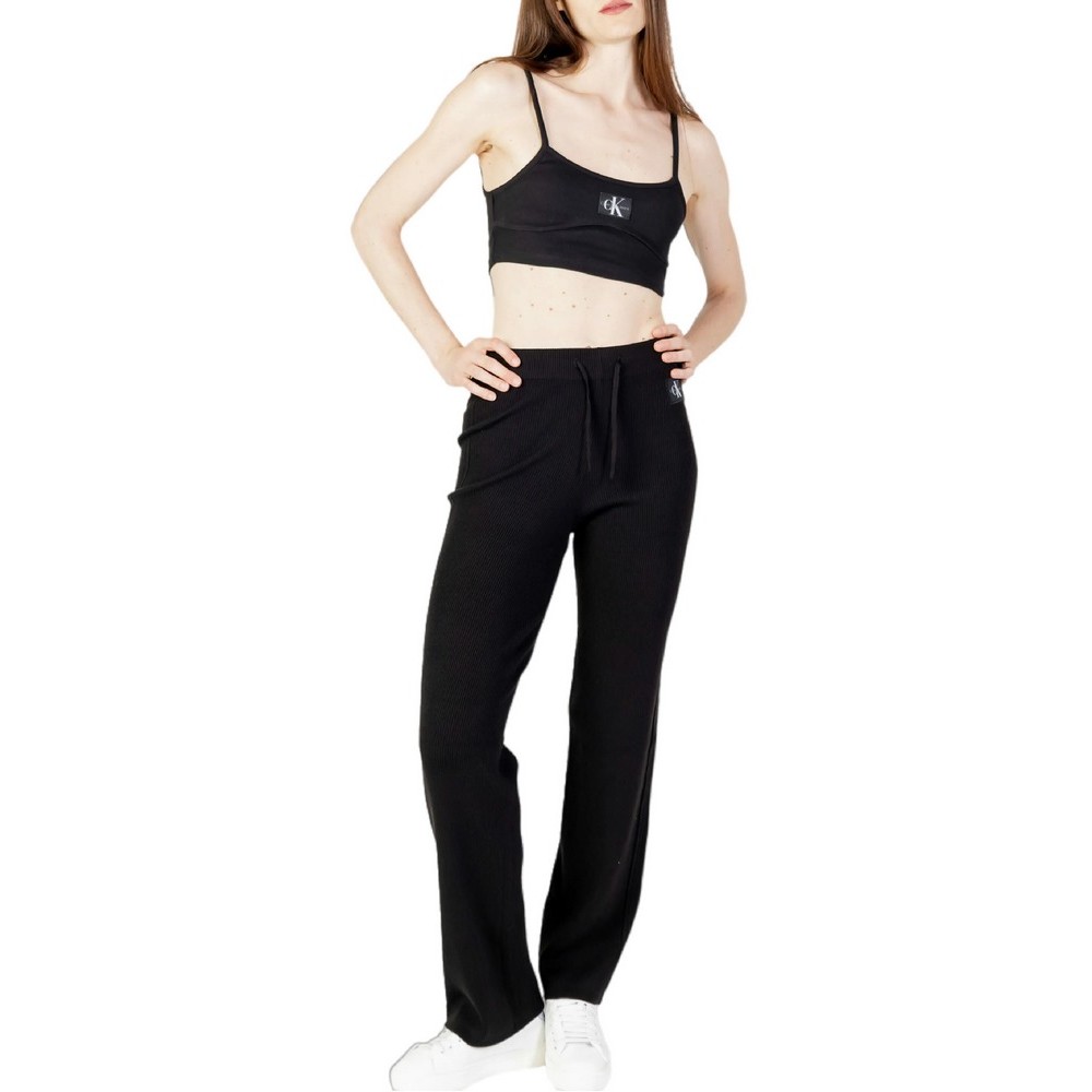 CALVIN KLEIN JEANS BADGE STRAIGHT KNITTED PANTS ΠΑΝΤΕΛΟΝΙ ΓΥΝΑΚΕΙΟ BLACK CALVIN KLEIN JEANS BADGE STRAIGHT KNITTED PANTS ΠΑΝΤΕΛΟΝΙ ΓΥΝΑΚΕΙΟ BLACK