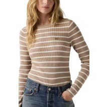 LEVIS RIB CREW SWEATER ΜΠΛΟΥΖΑ ΠΛΕΚΤΗ ΓΥΝΑΙΚΕΙΑ BEIGE