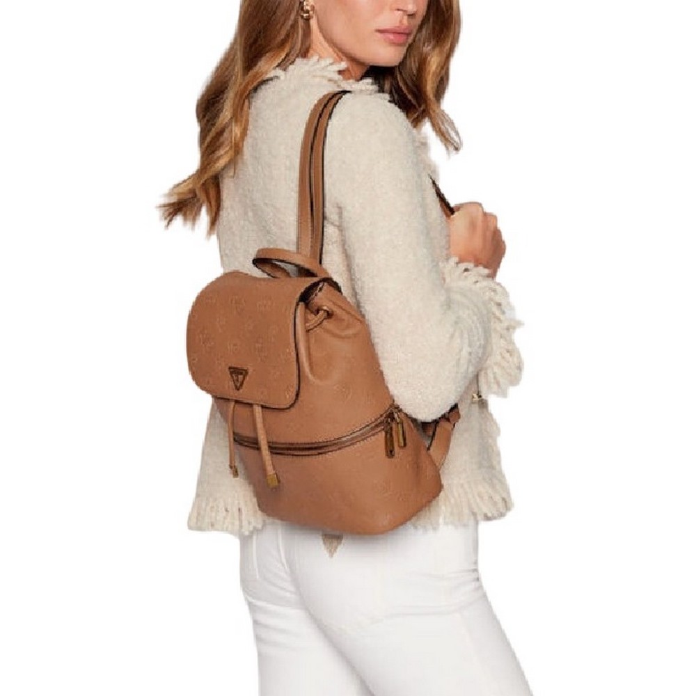 ΤΣΑΝΤΑ HELAINA FLAP BACKPACK ΓΥΝΑΙΚΕΙΑ GUESS TAN