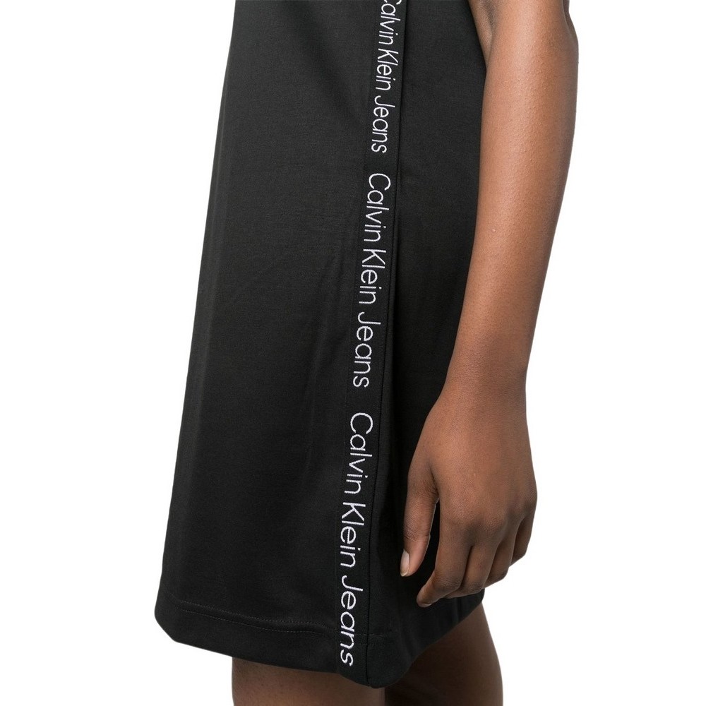 CALVIN KLEIN JEANS LOGO TAPE LOOSE MILANO DRESS ΦΟΡΕΜΑ ΓΥΝΑΙΚΕΙΟ BLACK