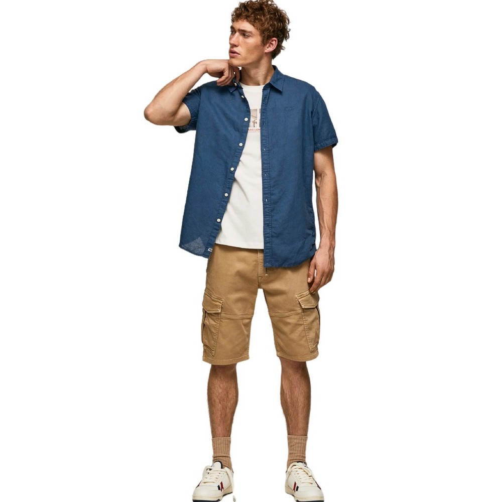 PEPE JEANS PARKER SHORT ΠΟΥΚΑΜΙΣΟ ΑΝΔΡΙΚΟ BLUE