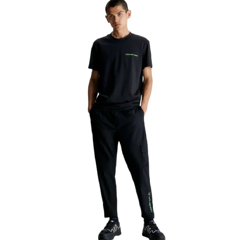 CALVIN KLEIN JEANS LOGO TAPE TEE T-SHIRT ΑΝΔΡΙΚΟ BLACK