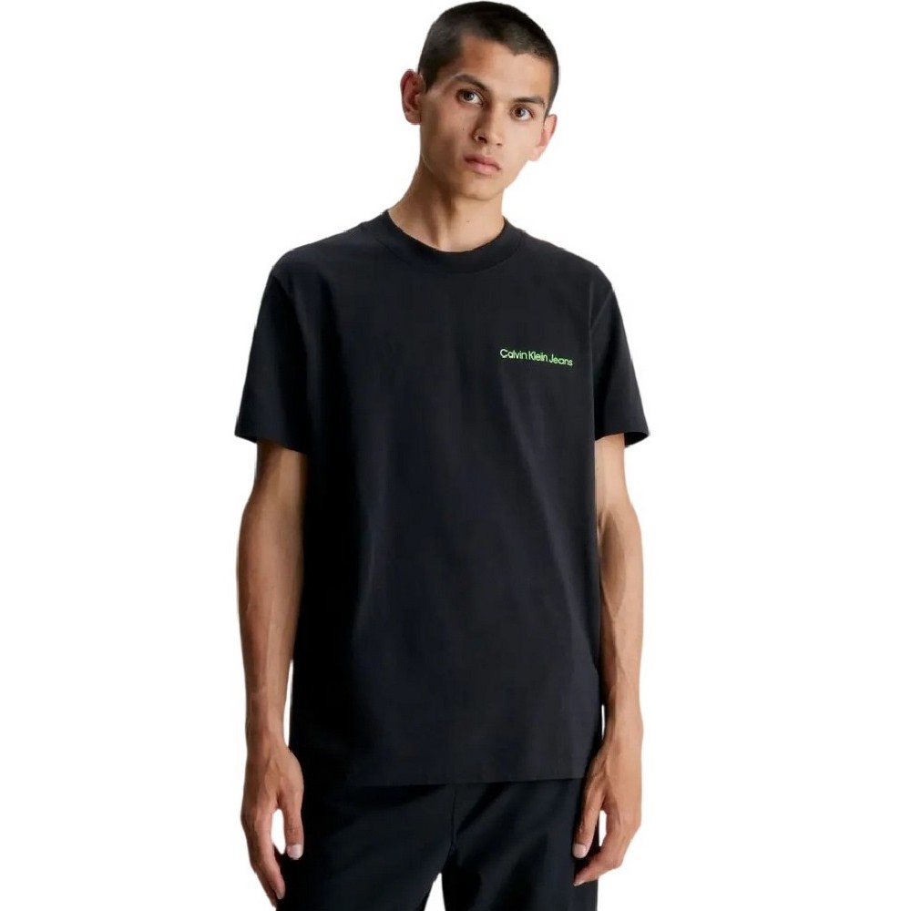 CALVIN KLEIN JEANS LOGO TAPE TEE T-SHIRT ΑΝΔΡΙΚΟ BLACK