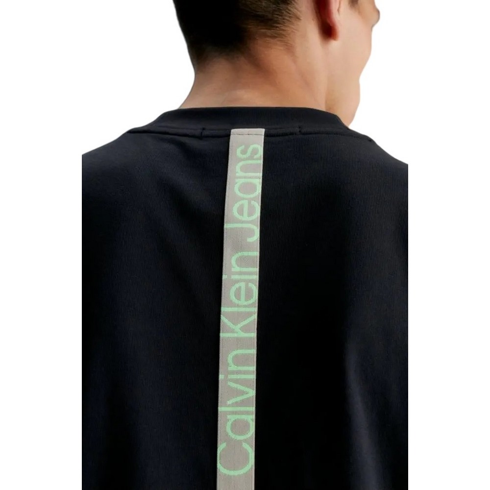 CALVIN KLEIN JEANS LOGO TAPE TEE T-SHIRT ΑΝΔΡΙΚΟ BLACK