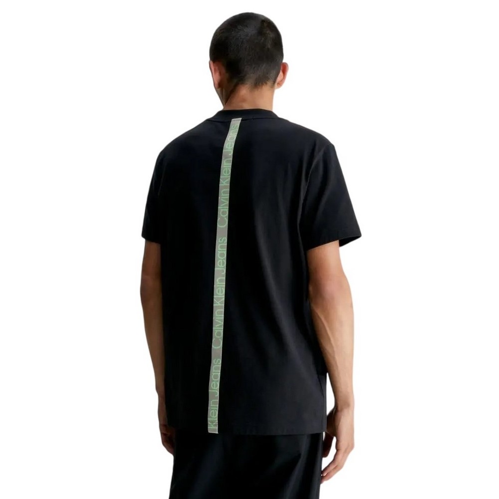 CALVIN KLEIN JEANS LOGO TAPE TEE T-SHIRT ΑΝΔΡΙΚΟ BLACK