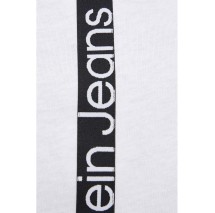 CALVIN KLEIN JEANS LOGO TAPE TEE T-SHIRT ΑΝΔΡΙΚΟ WHITE