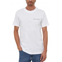 CALVIN KLEIN JEANS LOGO TAPE TEE T-SHIRT ΑΝΔΡΙΚΟ WHITE