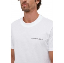 CALVIN KLEIN JEANS LOGO TAPE TEE T-SHIRT ΑΝΔΡΙΚΟ WHITE